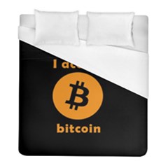 I Accept Bitcoin Duvet Cover (full/ Double Size) by Valentinaart