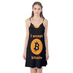 I Accept Bitcoin Camis Nightgown by Valentinaart