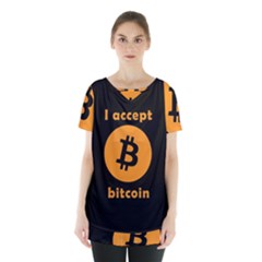 I Accept Bitcoin Skirt Hem Sports Top by Valentinaart