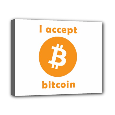 I Accept Bitcoin Canvas 10  X 8  by Valentinaart