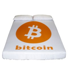 I Accept Bitcoin Fitted Sheet (queen Size) by Valentinaart