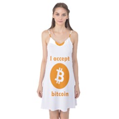 I Accept Bitcoin Camis Nightgown by Valentinaart