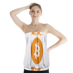 I Accept Bitcoin Strapless Top by Valentinaart