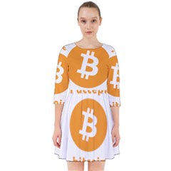 I Accept Bitcoin Smock Dress by Valentinaart