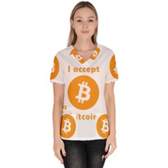 I Accept Bitcoin Scrub Top