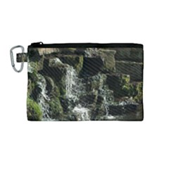 Water Waterfall Nature Splash Flow Canvas Cosmetic Bag (medium)