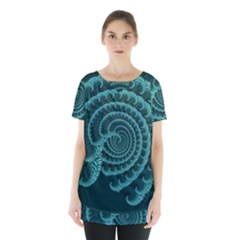 Fractals Form Pattern Abstract Skirt Hem Sports Top