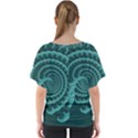 Fractals Form Pattern Abstract V-Neck Dolman Drape Top View2