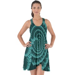 Fractals Form Pattern Abstract Show Some Back Chiffon Dress by BangZart