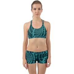 Fractals Form Pattern Abstract Back Web Sports Bra Set