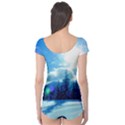 Ski Holidays Landscape Blue Boyleg Leotard  View2