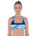 Ski Holidays Landscape Blue Cross Back Sports Bra View1