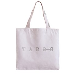 Taboo Zipper Grocery Tote Bag by Valentinaart