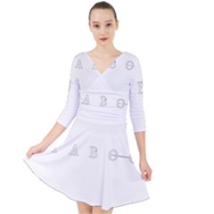 Taboo Quarter Sleeve Front Wrap Dress	