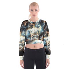 Universe Vampire Star Outer Space Cropped Sweatshirt by BangZart