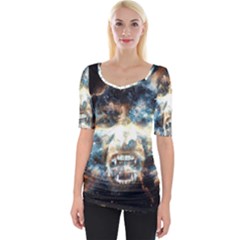 Universe Vampire Star Outer Space Wide Neckline Tee