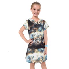 Universe Vampire Star Outer Space Kids  Drop Waist Dress by BangZart