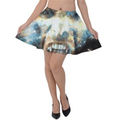 Universe Vampire Star Outer Space Velvet Skater Skirt