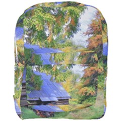 Landscape Blue Shed Scenery Wood Full Print Backpack