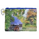 Landscape Blue Shed Scenery Wood Canvas Cosmetic Bag (XL) View1