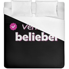 Verified Belieber Duvet Cover (king Size) by Valentinaart