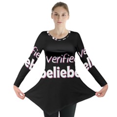 Verified Belieber Long Sleeve Tunic  by Valentinaart