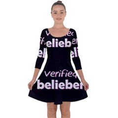 Verified Belieber Quarter Sleeve Skater Dress