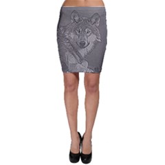 Wolf Forest Animals Bodycon Skirt by BangZart