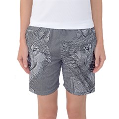 Wolf Forest Animals Women s Basketball Shorts by BangZart