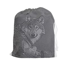 Wolf Forest Animals Drawstring Pouches (xxl) by BangZart