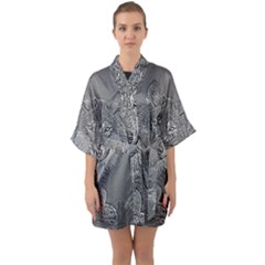 Wolf Forest Animals Quarter Sleeve Kimono Robe by BangZart