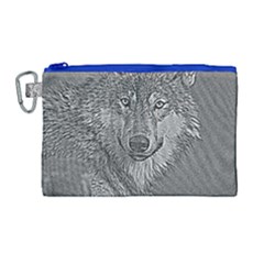 Wolf Forest Animals Canvas Cosmetic Bag (large)