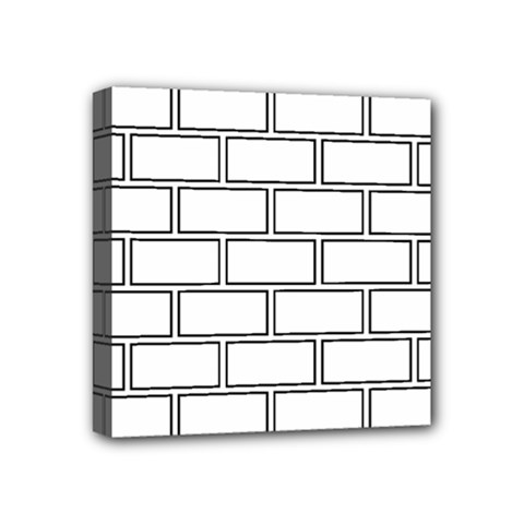 Wall Pattern Rectangle Brick Mini Canvas 4  x 4 