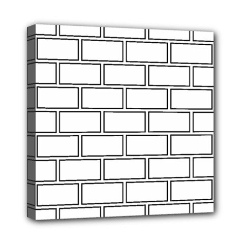 Wall Pattern Rectangle Brick Mini Canvas 8  x 8 