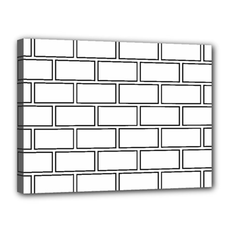 Wall Pattern Rectangle Brick Canvas 16  x 12 