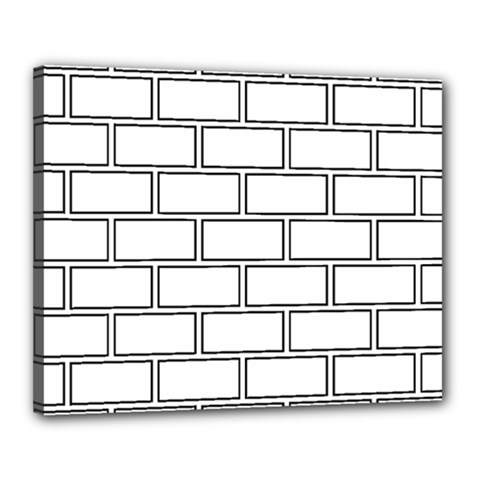 Wall Pattern Rectangle Brick Canvas 20  x 16 