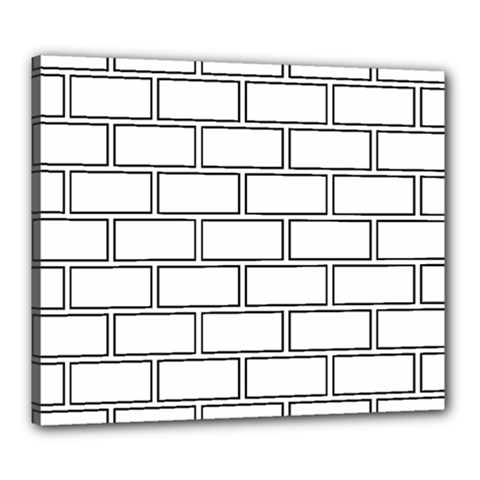 Wall Pattern Rectangle Brick Canvas 24  x 20 