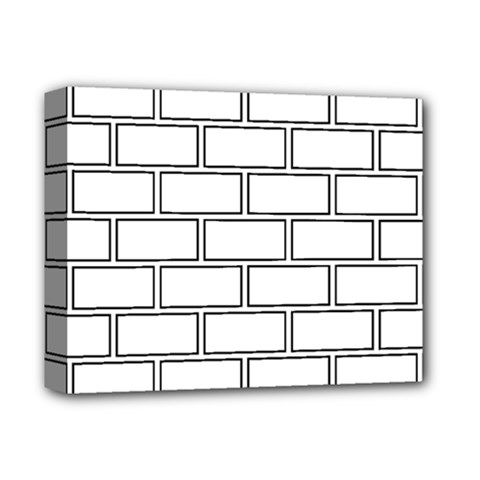 Wall Pattern Rectangle Brick Deluxe Canvas 14  x 11 