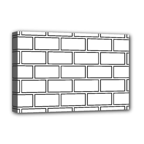 Wall Pattern Rectangle Brick Deluxe Canvas 18  x 12  