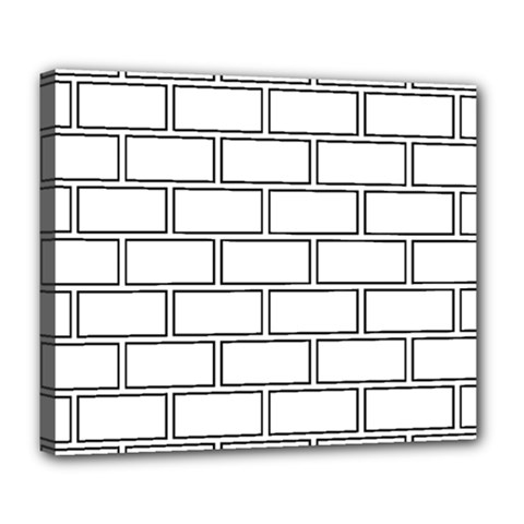 Wall Pattern Rectangle Brick Deluxe Canvas 24  x 20  