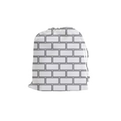 Wall Pattern Rectangle Brick Drawstring Pouches (Medium) 