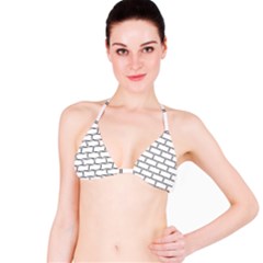 Wall Pattern Rectangle Brick Bikini Top