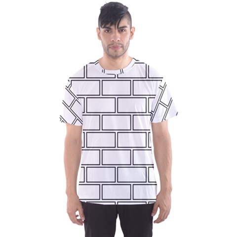 Wall Pattern Rectangle Brick Men s Sports Mesh Tee by BangZart