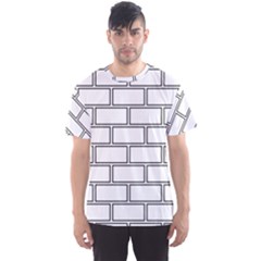 Wall Pattern Rectangle Brick Men s Sports Mesh Tee