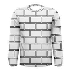 Wall Pattern Rectangle Brick Men s Long Sleeve Tee by BangZart