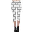 Wall Pattern Rectangle Brick Capri Leggings  View1