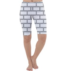 Wall Pattern Rectangle Brick Cropped Leggings  by BangZart