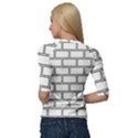 Wall Pattern Rectangle Brick Quarter Sleeve Raglan Tee View2