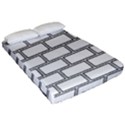 Wall Pattern Rectangle Brick Fitted Sheet (Queen Size) View2