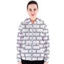 Wall Pattern Rectangle Brick Women s Zipper Hoodie View1